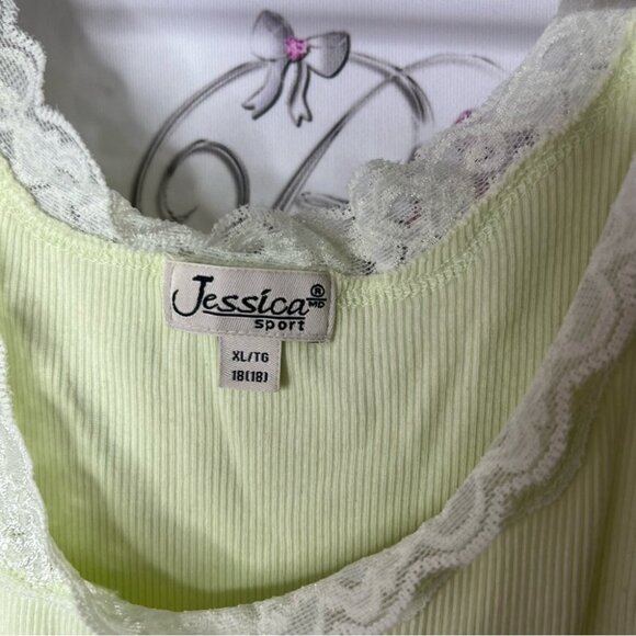 Jessica tank top lace Lacie neon bright lime Light Yellow Lace Camisole - Picture 5 of 7